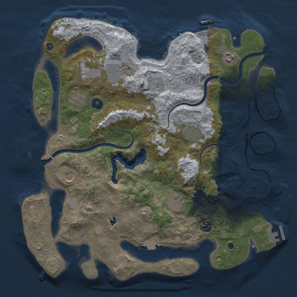 Rust Map: Procedural Map, Size: 4000, Seed: 1754784904, 15 Monuments