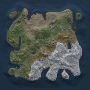 Thumbnail Rust Map: Procedural Map, Size: 3000, Seed: 2053935472, 13 Monuments