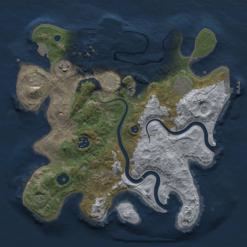 Rust Map: Procedural Map, Size: 3100, Seed: 314624, 12 Monuments