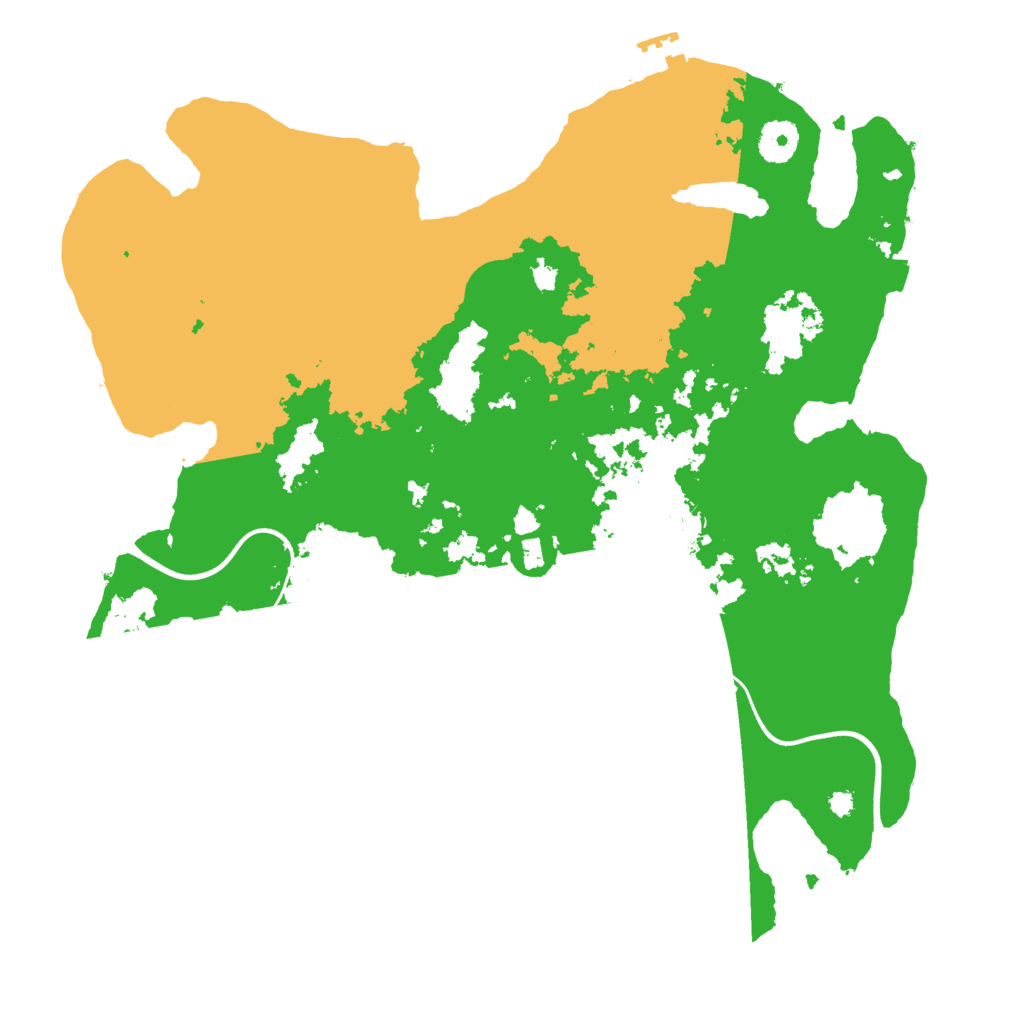 Biome Rust Map: Procedural Map, Size: 3700, Seed: 76492928