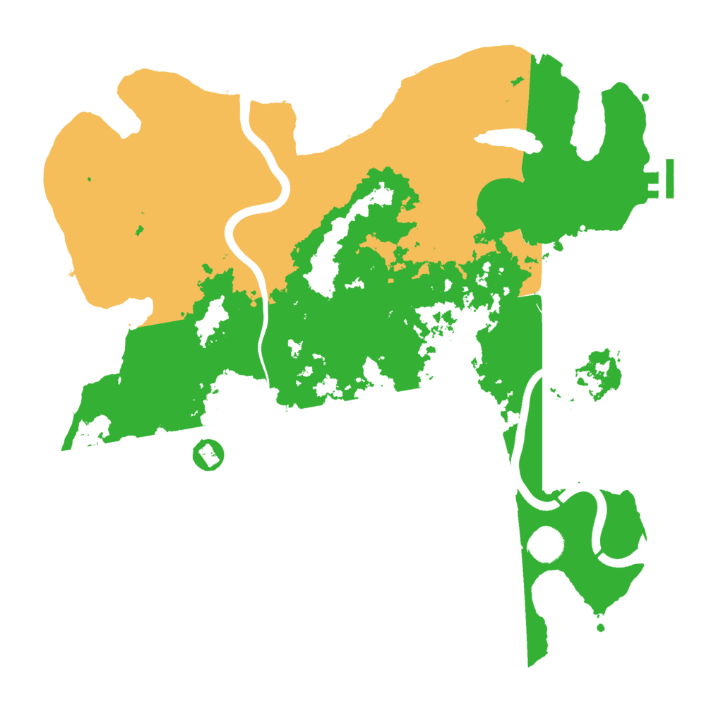 Biome Rust Map: Procedural Map, Size: 3700, Seed: 76492928