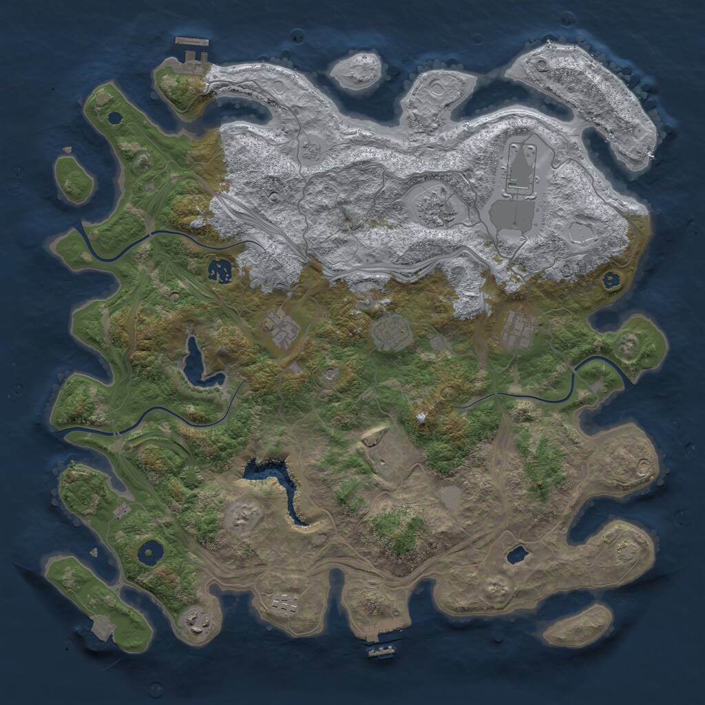 Rust Map: Procedural Map, Size: 4250, Seed: 468705329, 15 Monuments