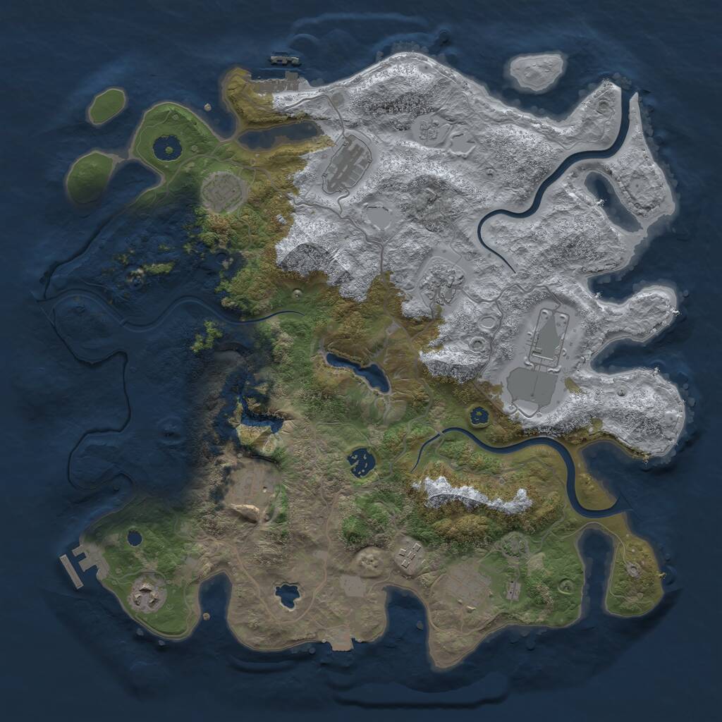 Rust Map: Procedural Map, Size: 4000, Seed: 1994725462, 15 Monuments