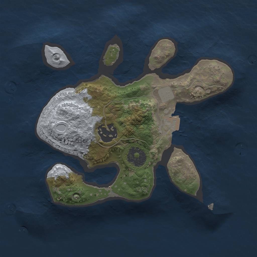 Rust Map: Procedural Map, Size: 2000, Seed: 586503972, 4 Monuments