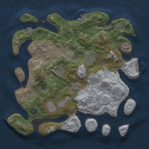 Thumbnail Rust Map: Procedural Map, Size: 3500, Seed: 20230728, 15 Monuments