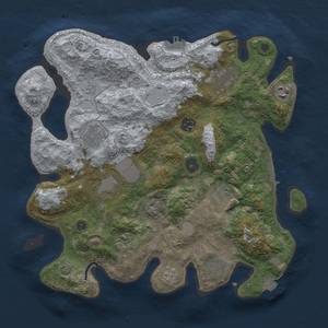 Thumbnail Rust Map: Procedural Map, Size: 3500, Seed: 637202647, 17 Monuments