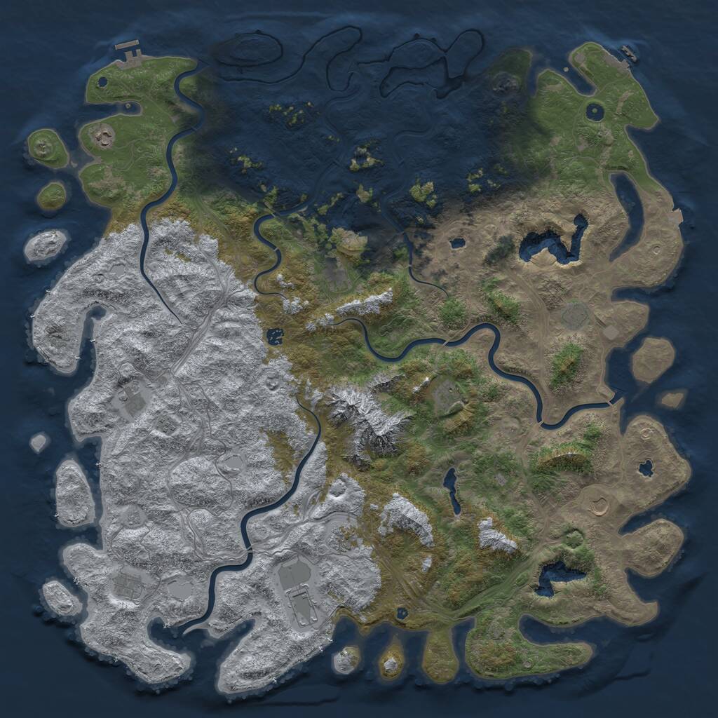 Rust Map: Procedural Map, Size: 6000, Seed: 1764468035, 17 Monuments