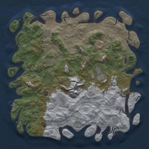 Thumbnail Rust Map: Procedural Map, Size: 5000, Seed: 1594721686, 18 Monuments