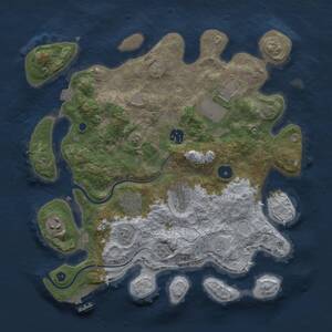 Thumbnail Rust Map: Procedural Map, Size: 3500, Seed: 688725876, 11 Monuments