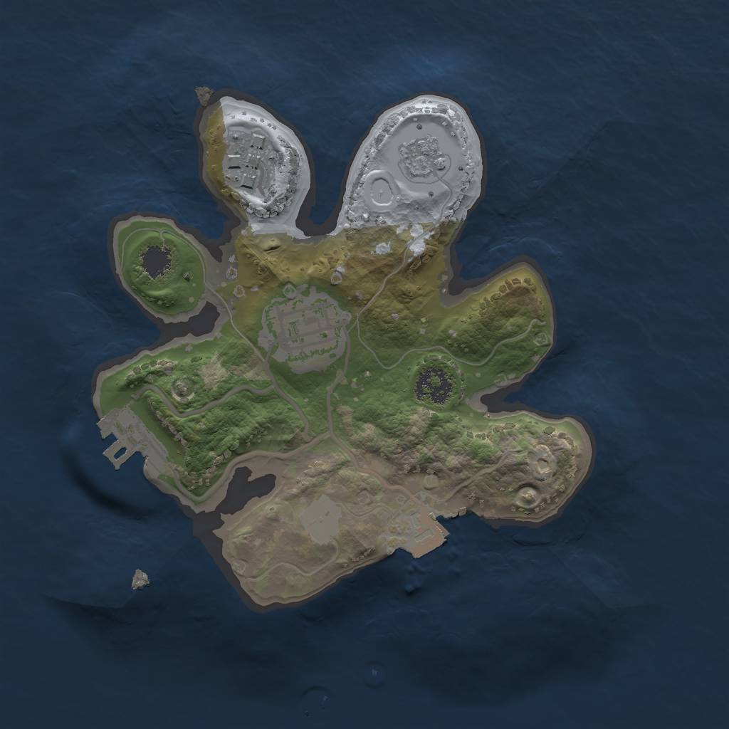 Rust Map: Procedural Map, Size: 2000, Seed: 133, 7 Monuments