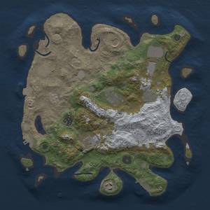 Thumbnail Rust Map: Procedural Map, Size: 3500, Seed: 701865043, 17 Monuments