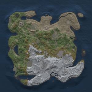 Thumbnail Rust Map: Procedural Map, Size: 3500, Seed: 36835532, 16 Monuments