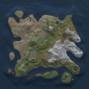 Thumbnail Rust Map: Procedural Map, Size: 3000, Seed: 9220, 11 Monuments