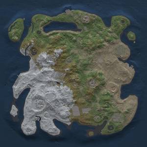 Thumbnail Rust Map: Procedural Map, Size: 3750, Seed: 1883710910, 17 Monuments