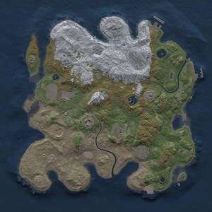 Thumbnail Rust Map: Procedural Map, Size: 3500, Seed: 1131799640, 15 Monuments