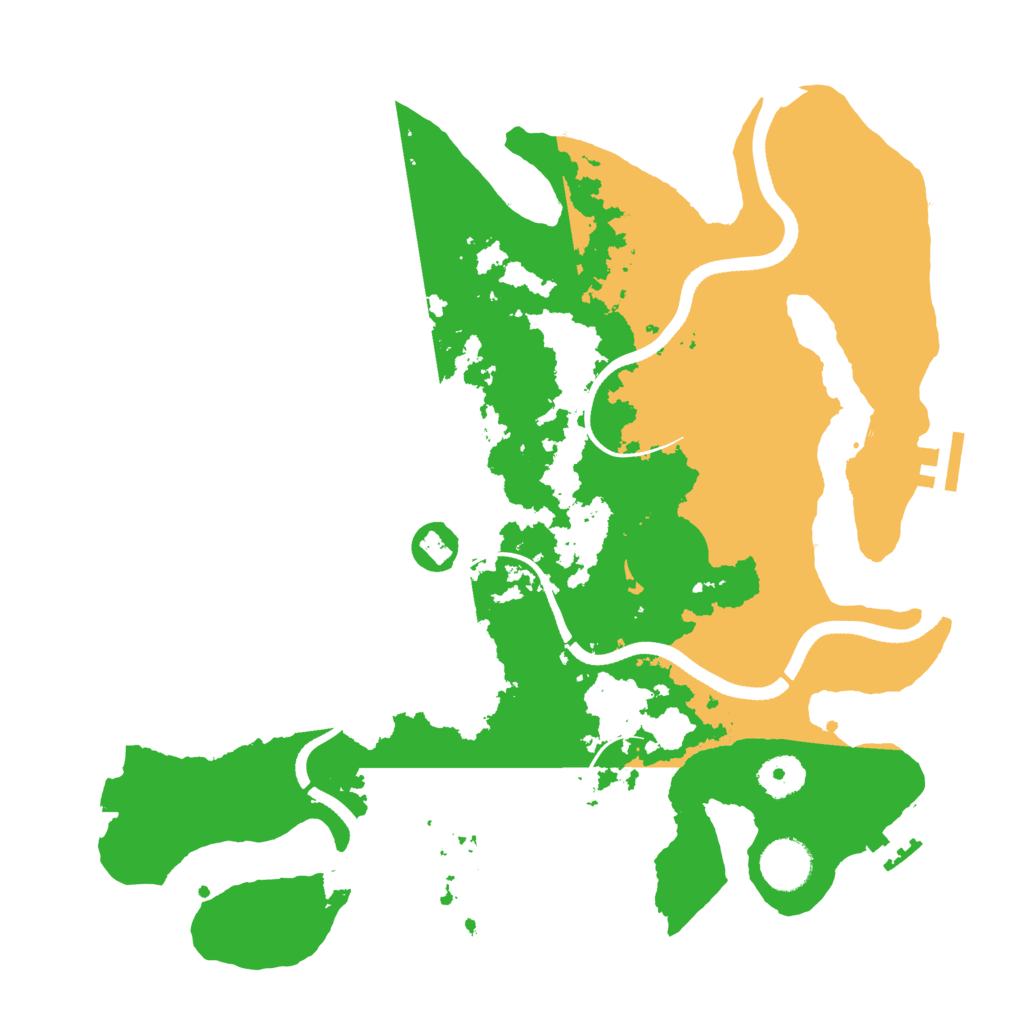 Biome Rust Map: Procedural Map, Size: 3500, Seed: 3106