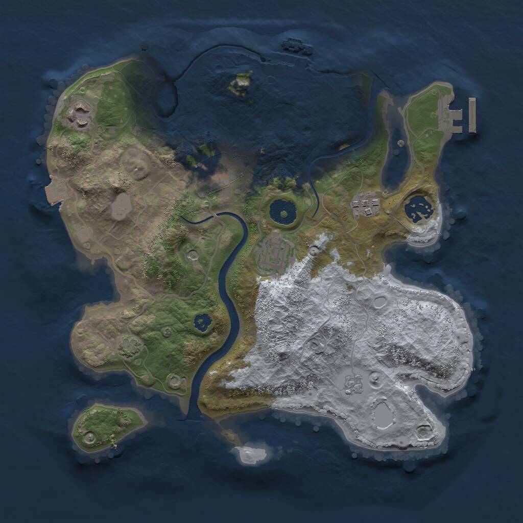 Rust Map: Procedural Map, Size: 3000, Seed: 932776868, 11 Monuments