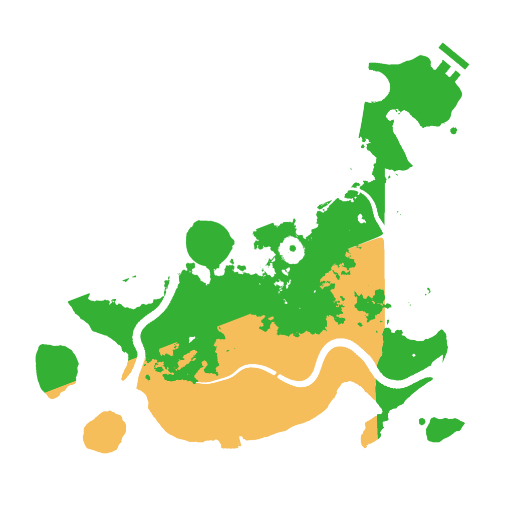 Biome Rust Map: Procedural Map, Size: 3000, Seed: 49182