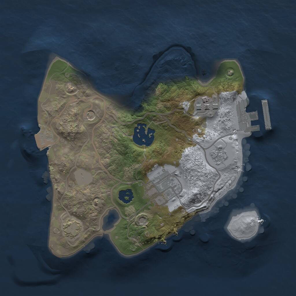 Rust Map: Procedural Map, Size: 2000, Seed: 1201212, 8 Monuments