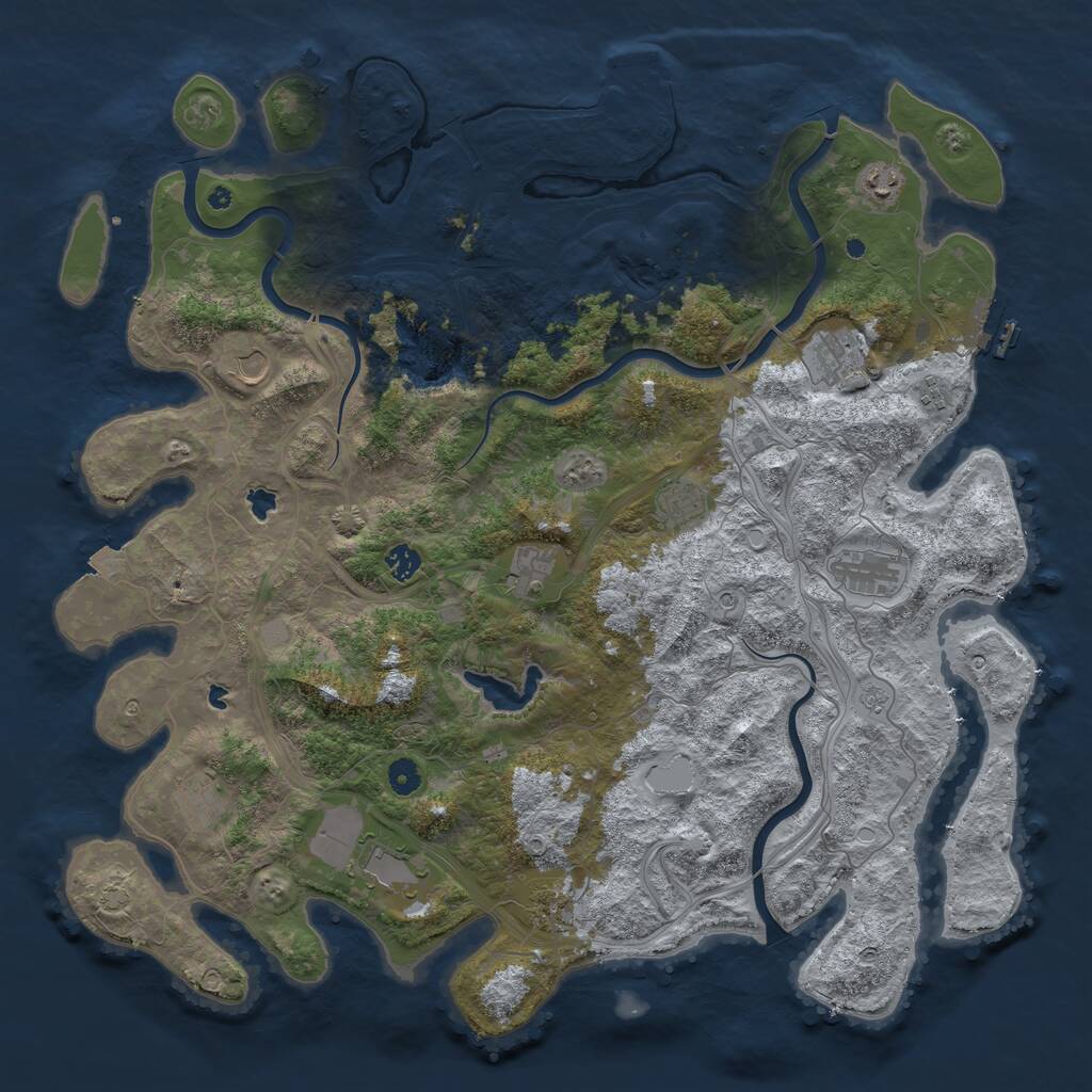 Rust Map: Procedural Map, Size: 4750, Seed: 706445707, 17 Monuments