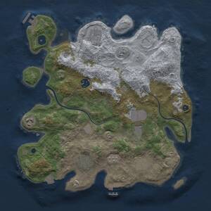 Thumbnail Rust Map: Procedural Map, Size: 3500, Seed: 969192338, 13 Monuments