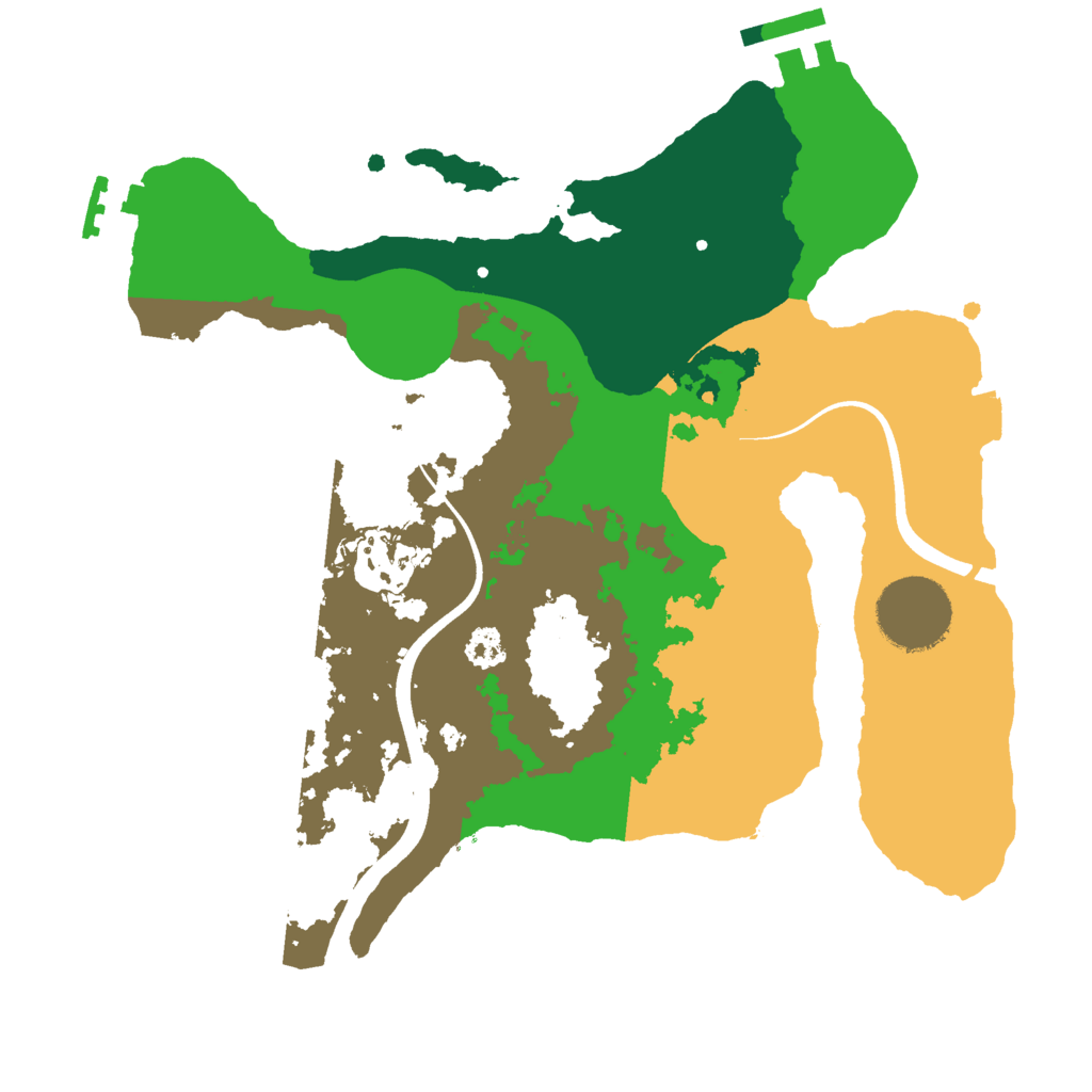 Biome Rust Map: Procedural Map, Size: 2600, Seed: 1386526079