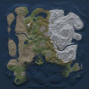 Thumbnail Rust Map: Procedural Map, Size: 3700, Seed: 85603951, 15 Monuments