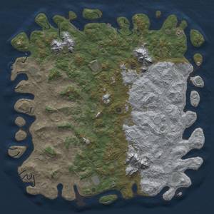 Thumbnail Rust Map: Procedural Map, Size: 6000, Seed: 39874, 19 Monuments