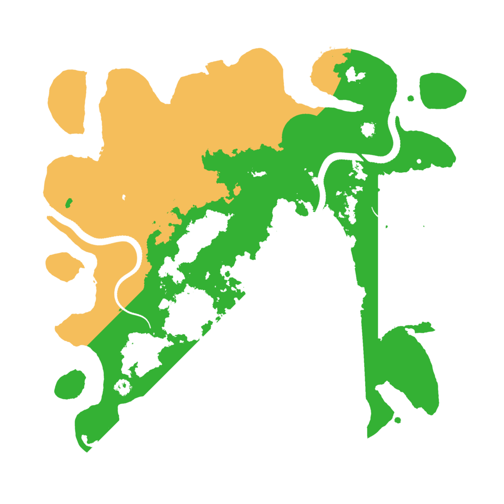 Biome Rust Map: Procedural Map, Size: 3200, Seed: 666