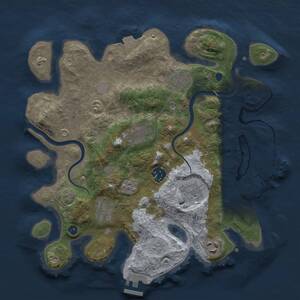 Thumbnail Rust Map: Procedural Map, Size: 3200, Seed: 666, 13 Monuments
