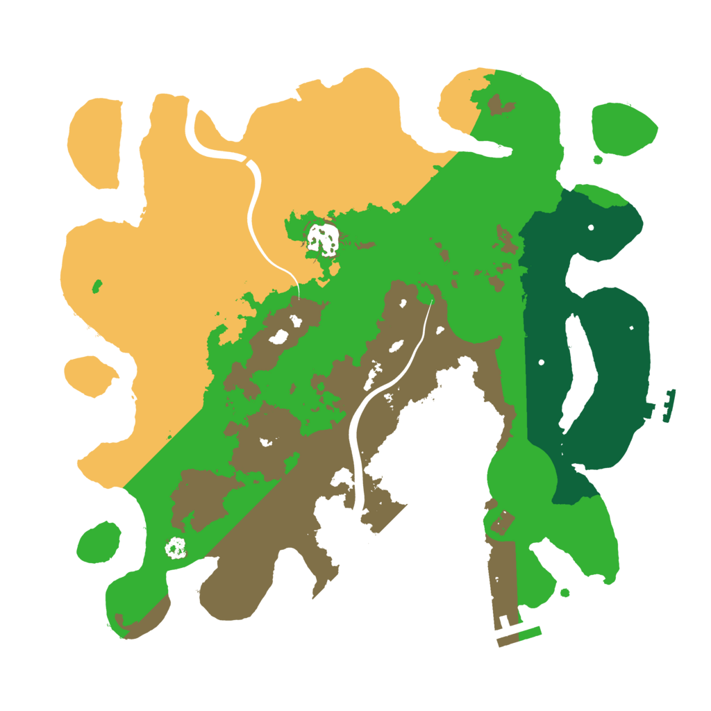 Biome Rust Map: Procedural Map, Size: 3200, Seed: 666