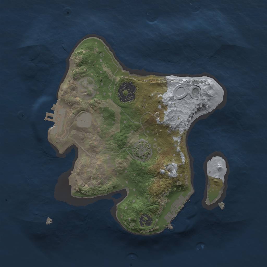 Rust Map: Procedural Map, Size: 2000, Seed: 785077878, 6 Monuments