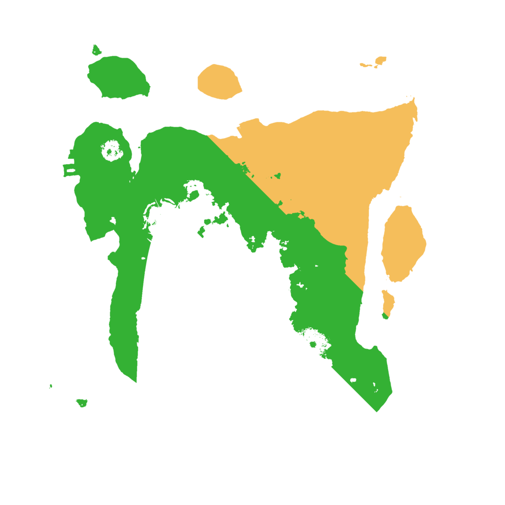 Biome Rust Map: Procedural Map, Size: 2500, Seed: 1329237444