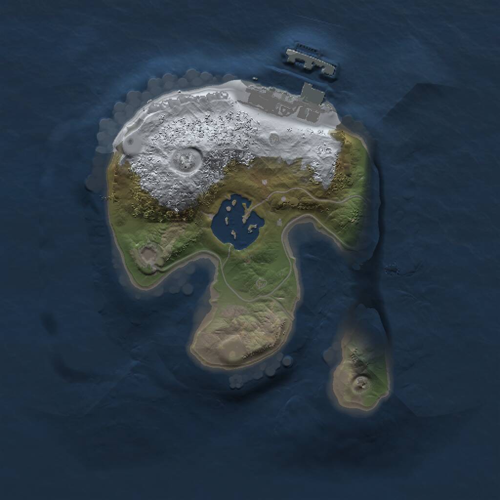 Rust Map: Procedural Map, Size: 1500, Seed: 187482433, 3 Monuments