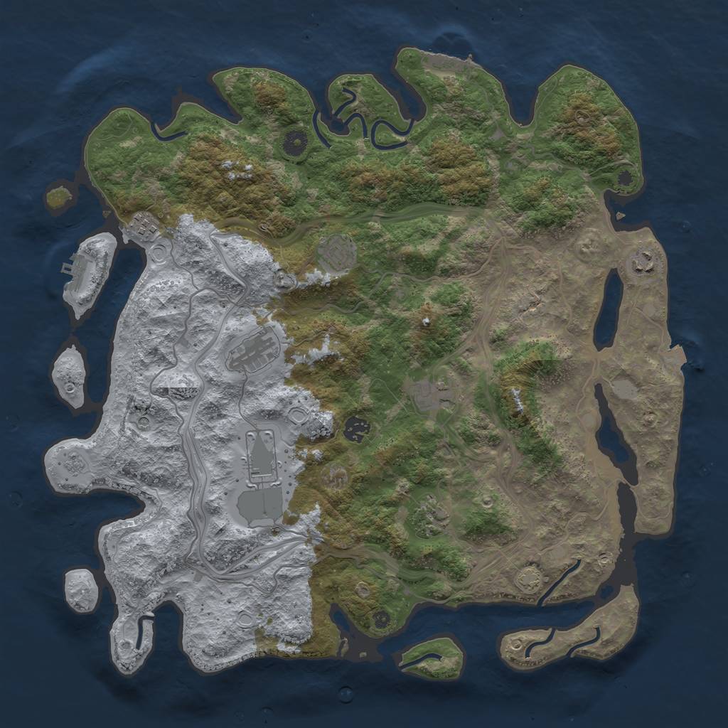 Rust Map: Procedural Map, Size: 4275, Seed: 17777, 16 Monuments