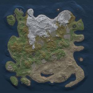 Thumbnail Rust Map: Procedural Map, Size: 3700, Seed: 14804451, 17 Monuments