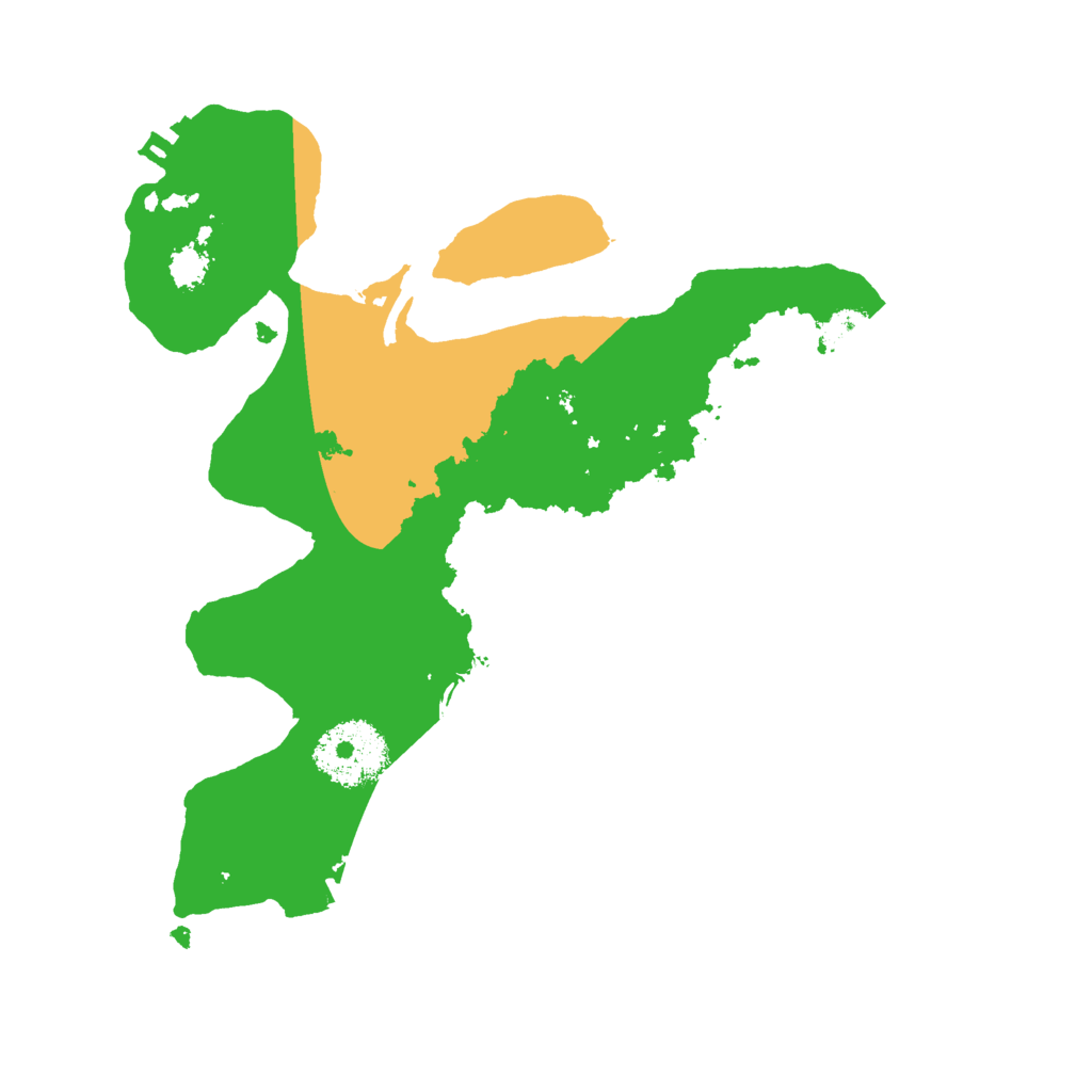 Biome Rust Map: Procedural Map, Size: 2500, Seed: 11241996