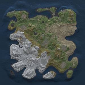 Thumbnail Rust Map: Procedural Map, Size: 3500, Seed: 1696410756, 17 Monuments