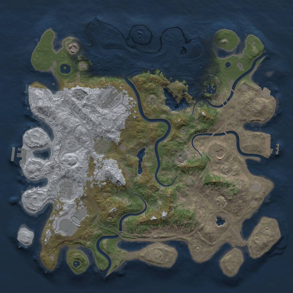 Rust Map: Procedural Map, Size: 4250, Seed: 31831, 14 Monuments