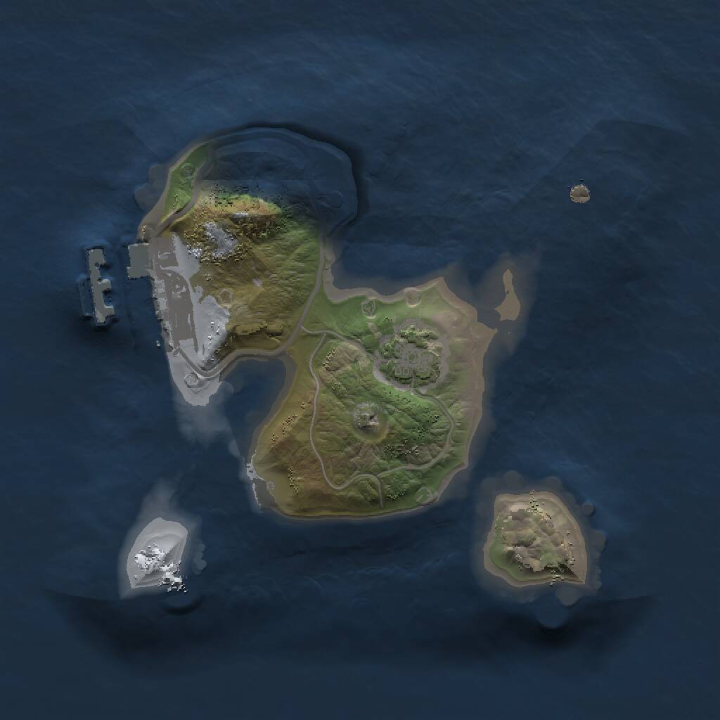 Rust Map: Procedural Map, Size: 1500, Seed: 487006684, 3 Monuments