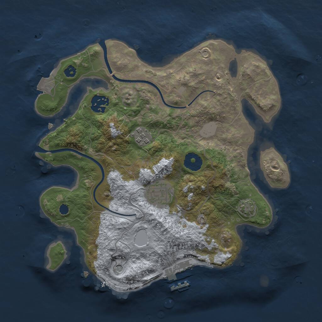 Rust Map: Procedural Map, Size: 2700, Seed: 1668886767, 7 Monuments