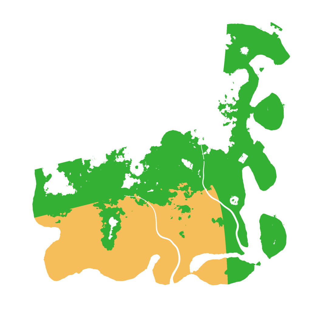 Biome Rust Map: Procedural Map, Size: 3500, Seed: 7209408