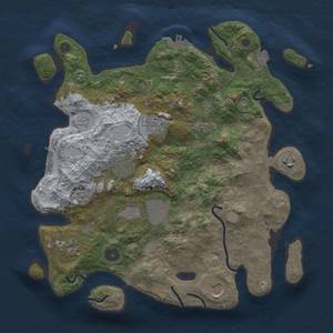 Thumbnail Rust Map: Procedural Map, Size: 3500, Seed: 193930686, 15 Monuments