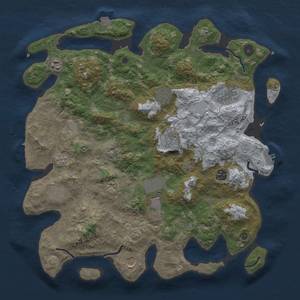 Thumbnail Rust Map: Procedural Map, Size: 4100, Seed: 736576743, 18 Monuments