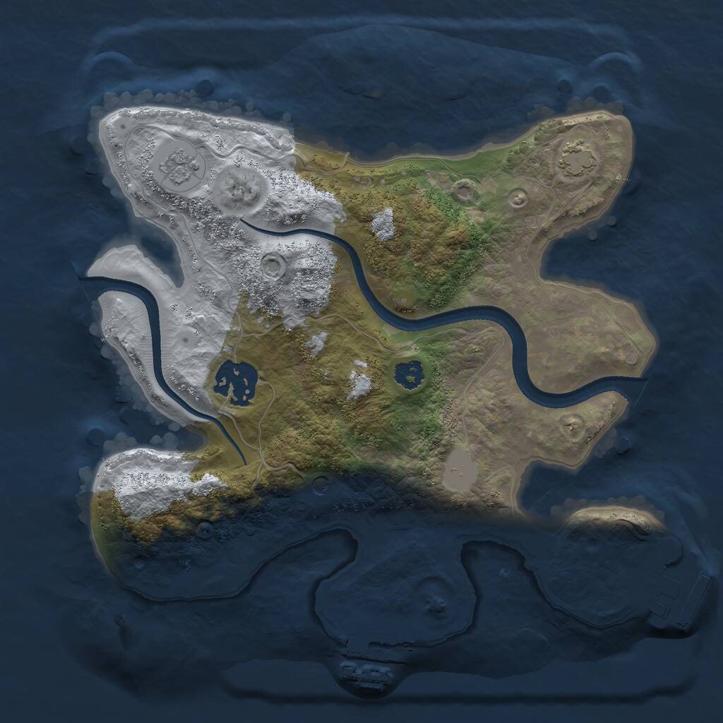 Rust Map: Procedural Map, Size: 2471, Seed: 12, 7 Monuments