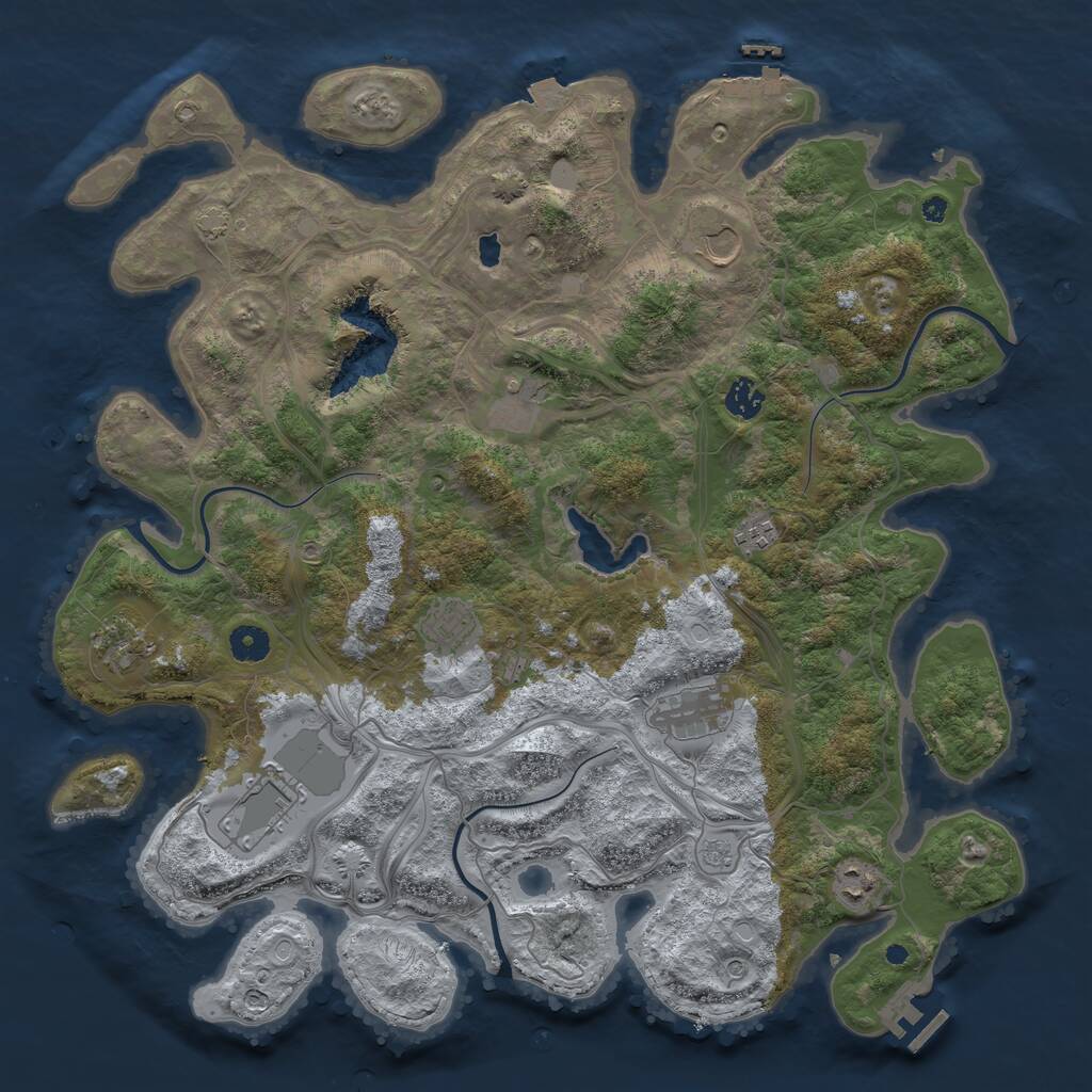 Rust Map: Procedural Map, Size: 4250, Seed: 214252722, 15 Monuments