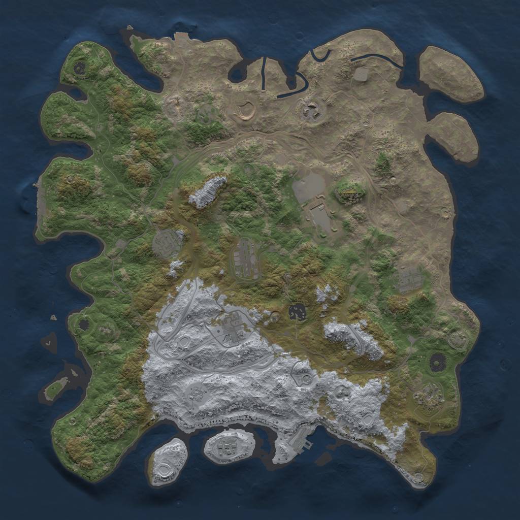 Rust Map: Procedural Map, Size: 4250, Seed: 8137, 18 Monuments