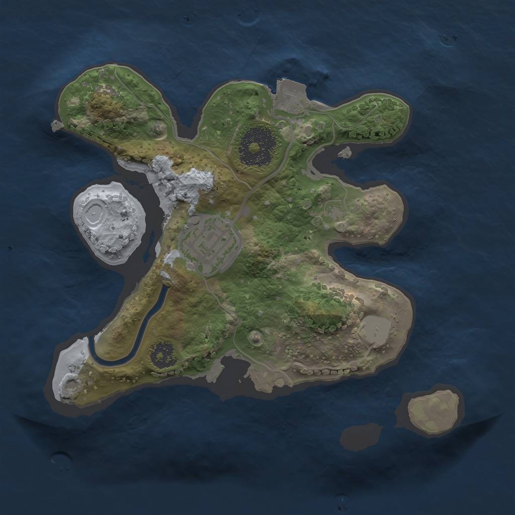 Rust Map: Procedural Map, Size: 2000, Seed: 236523795, 4 Monuments