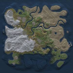 Thumbnail Rust Map: Procedural Map, Size: 4000, Seed: 357279068, 16 Monuments