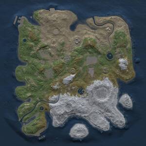 Thumbnail Rust Map: Procedural Map, Size: 3500, Seed: 1944849415, 14 Monuments